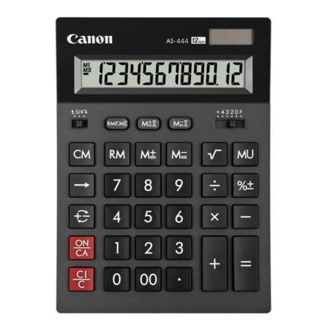Калькулятор настольный 12 разр. CANON AS-444, двойное питание, две памяти, 140x32x192мм