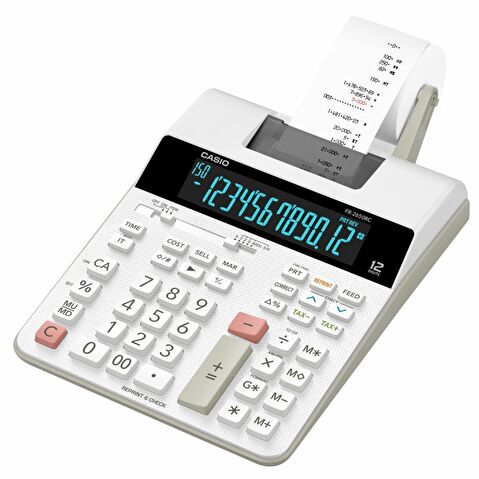 Калькулятор печатающий 12 разр. CASIO FR-2650RC, питание от сети, двуцветная печать, 195х64.7х313мм