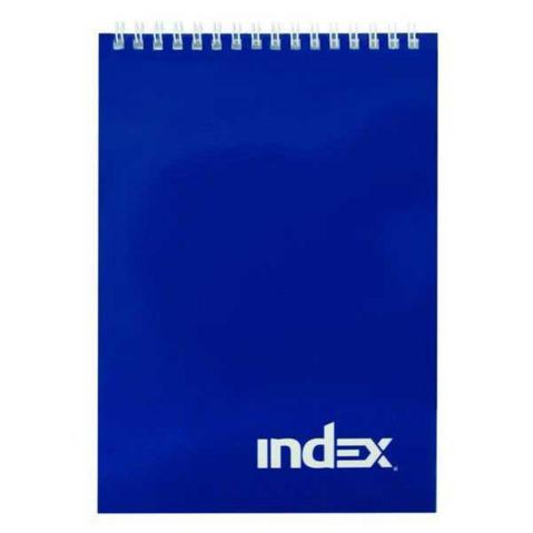 Блокнот А5   40л, INDEX Office classic, спираль, клетка, синий