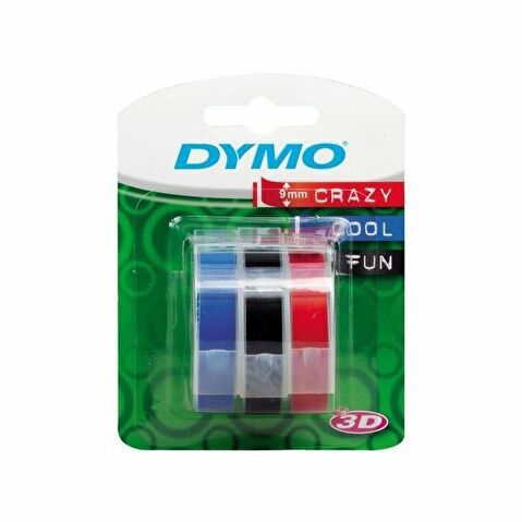 Лента для этикет-принтеров DYMO Label Omega, 9мм х 3м, синий/белый, черный/белый, красный/белый, 3 рул/уп, пластик (S0847750)