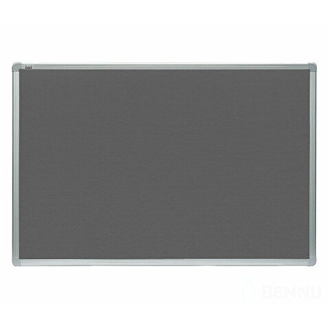 Доска с текстильным покрытием 2х3 officeBoard   90х120см, алюминиевая рамка, серая (TTA129GREY)
