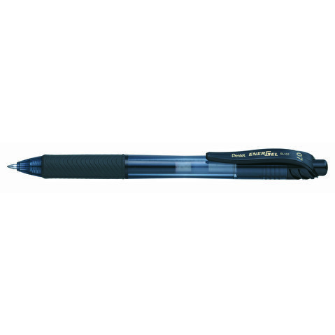 Ручка гелевая автоматическая PENTEL BL107-A Energel-X, резиновый упор, 0.7мм, черная