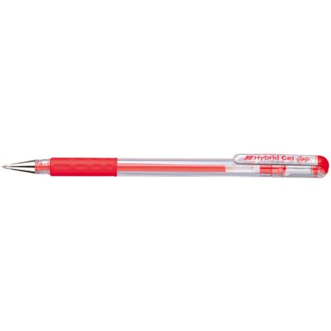 Ручка гелевая PENTEL K116-B Hybrid gel Grip, резиновый упор, 0.6мм, красная
