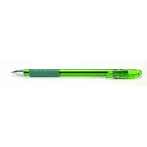 Ручка шариковая PENTEL BX487-D  Feel it!, резиновый упор, 0.7/0.27 мм, зеленая