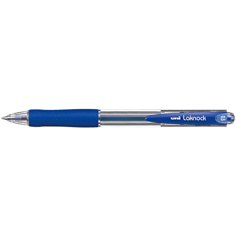 Ручка шариковая UNI Laknock SN-100, резиновый упор, 0.5/0.25мм, синяя