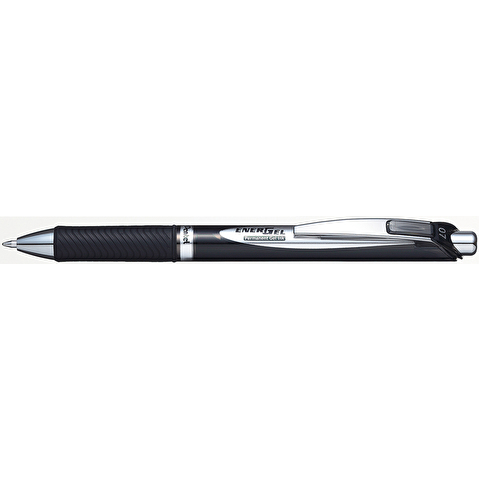 Ручка гелевая автоматическая PENTEL BLP77-A Energel Permanent, резиновый упор, 0.7мм, черная