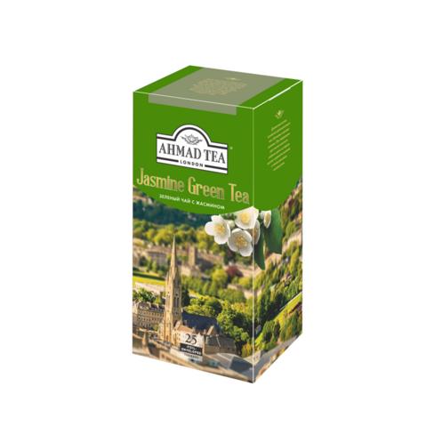 Пакетированный чай зеленый AHMAD Green Jasmine tea  25x2г, с ярлычком