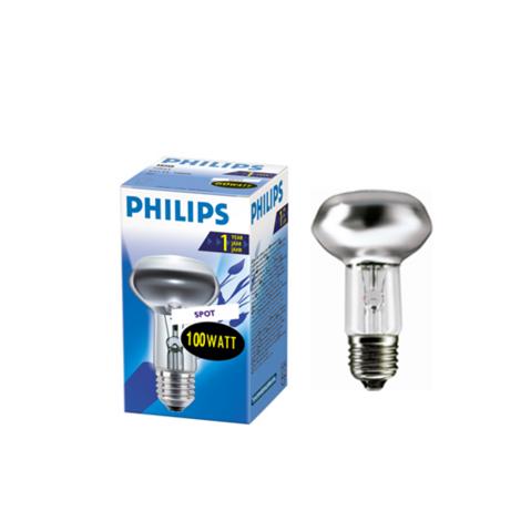 Лампа накаливания рефлекторная PHILIPS 100W/E27, R80 (зеркальная)
