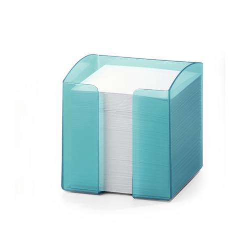 Подставка под бумажный блок  DURABLE TREND 9х9х8см, прозрачно-светло-голубая (1701682-014)