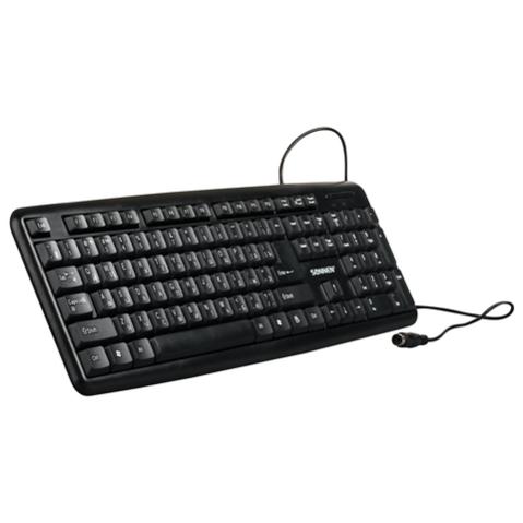 Клавиатура SONNEN KB-100B, 104 кнопки, PS/2, черная (511300)
