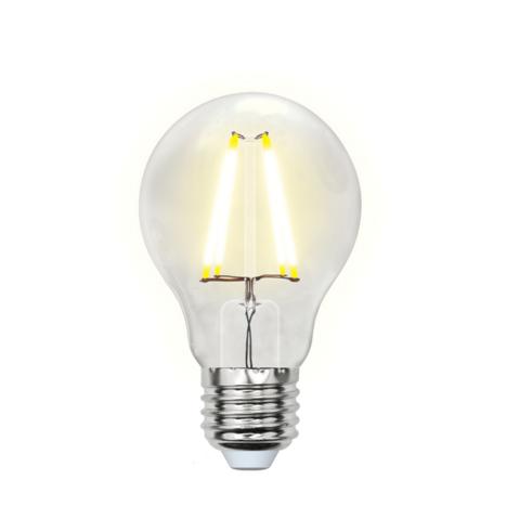 Лампа светодиодная UNIEL Sky,  8Вт, цоколь E27, шар А60, прозрачная, белый свет 4000K, 30000ч