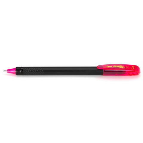 Ручка гелевая PENTEL BL417-P Energel, 0.7мм, черный корпус, розовая