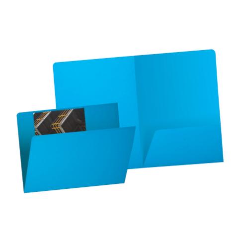 Папка картонная BRAUBERG, 315х235мм, А4, 230г/м2, с внут.карманом, синяя, 5шт/уп