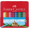 Набор цветных карандашей Faber-Castell, 24цв, корпус шестигранный, в металлической коробке