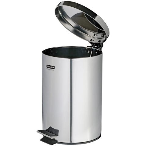 Ведро-контейнер для мусора с педалью OfficeClean Professional, 20л, нержавеющая сталь, хром