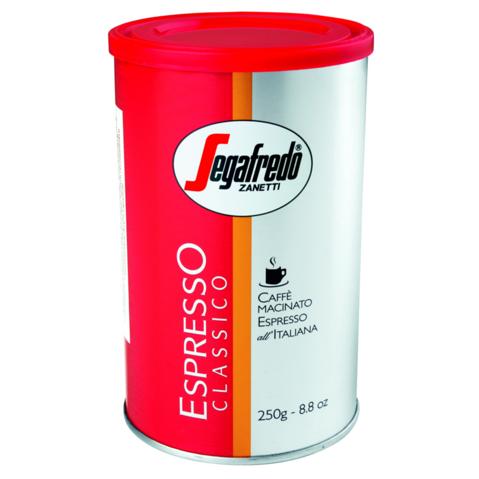 Кофе молотый Segafredo ESPRESSO CLASSICO, 250г, жестяная банка