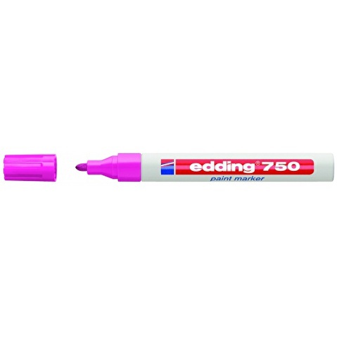 Маркер декоративный лаковый EDDING 750, круглый наконечник, 2-4 мм, розовый