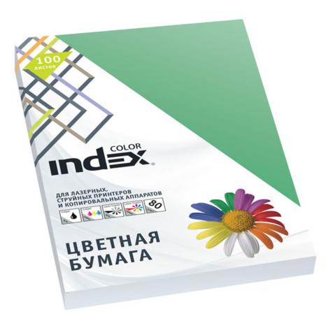 Бумага цветная INDEX COLOR intensive  A4   80/100, изумрудно-зеленая (68)