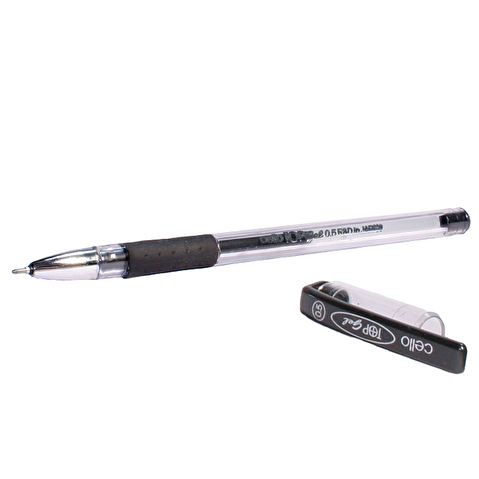 Ручка гелевая CELLO Top Gel, резиновый упор, 0.5мм, черная