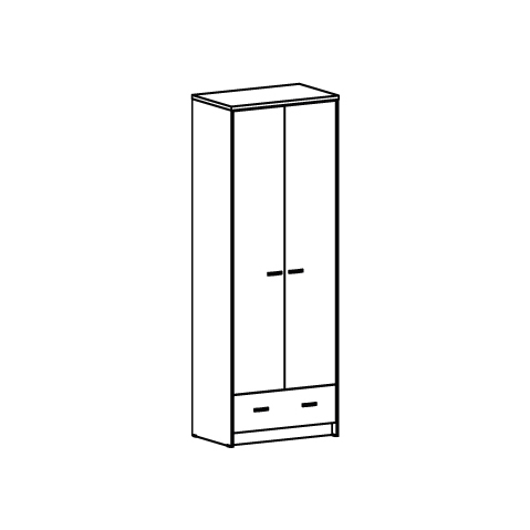 Шкаф для одежды Респект 896х576х1976мм, комбинированный, с ящиком, ясень