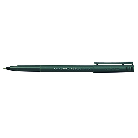 Ручка-роллер UNI Uni-Ball II Micro UB-104, 0.5/0.3мм, черная