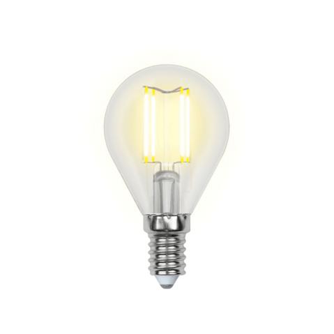Лампа светодиодная UNIEL Sky,  6Вт, цоколь E14, шар G45, прозрачная, теплый свет 3000K, 30000ч