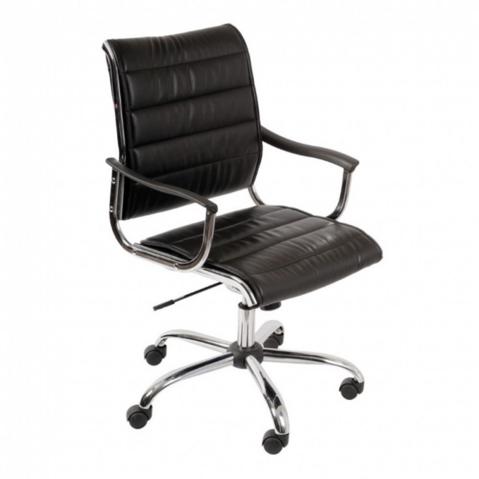 Кресло офисное БЮРОКРАТ CH-994AXSN, крестовина хром, металлические подлокотники с пластиковыми накладками, иск.кожа черная