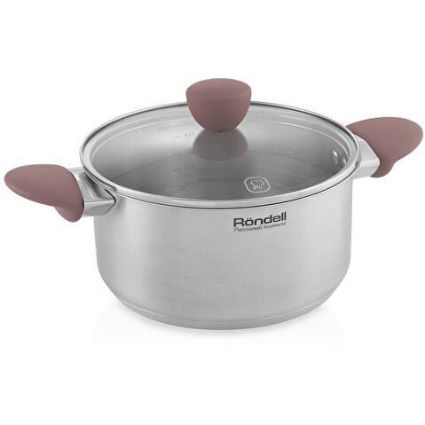 Кастрюля Rondell Bueno RDS-1588 4.8л. d=24см (с крышкой) стальной