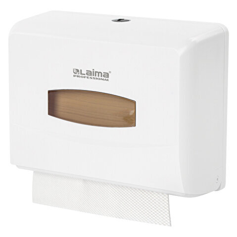Диспенсер для листовых полотенец LAIMA PROFESSIONAL CLASSIC (Система H2), Z-сложения, белый, ABS