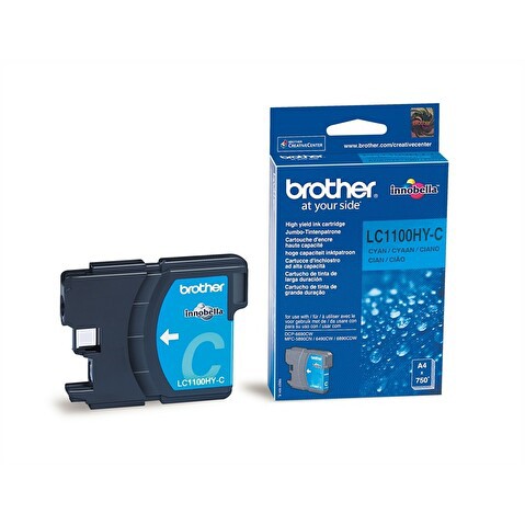 Картридж BROTHER LC1100HYC для DCP-185C/385C,MFC490C/6890CN, 750стр, Cyan