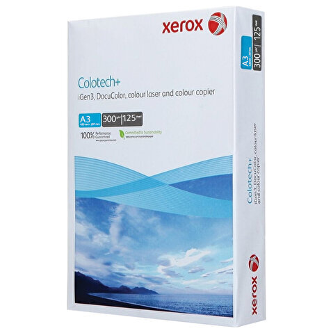 Бумага для оргтехники XEROX COLOTECH Plus Blue, БОЛЬШОЙ ФОРМАТ, A3 300/125/CIE 161 (003R97553)