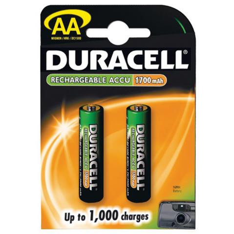 Аккумулятор DURACELL AA/HR6/1700mAh, 2шт/уп