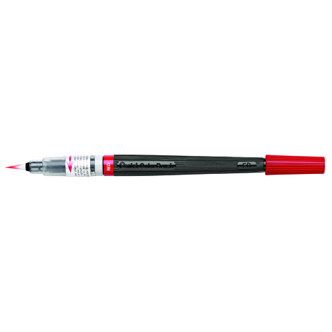 Кисть с краской PENTEL XGFL-102 Colour Brush, цвет красный, блистер