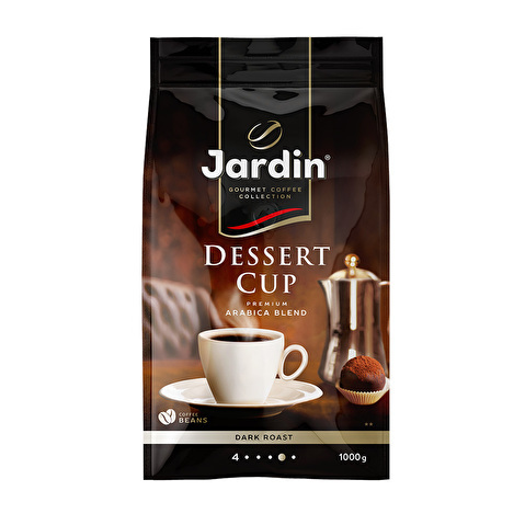 Кофе в зернах JARDIN Dessert Cup, 1000г, вакуумная упаковка