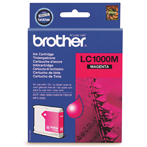 Картридж BROTHER LC1000M для DCP130C/330С, MFC-240C/5460CN, 400стр, Magenta