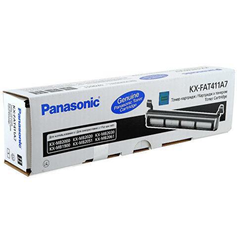 Тонер-картридж PANASONIC KX-FAT411A7 для KX-MB2000/KX-MB2020/KX-MB2030, 2000стр, Black