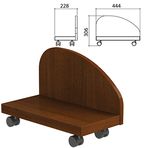 Подставка под системный блок ПРИОРИТЕТ 228х444х306, ноче милано