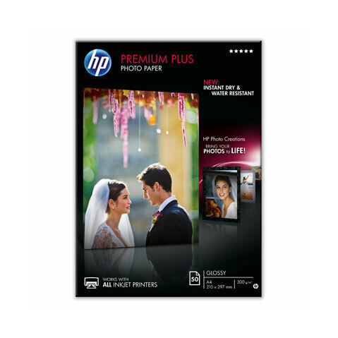 Фотобумага HP А4, 300г/м2, глянцевая фотобумага высшего качества,  50л (CR674A)