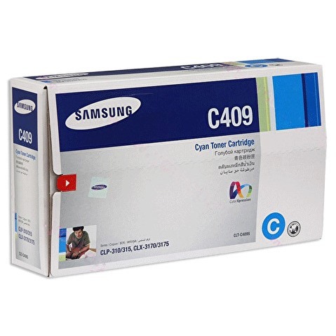 Картридж SAMSUNG CLT-C409S для CLP-310/310N/315/CLX-3170/3170NF/3175/3175FN, 1000стр, Cyan