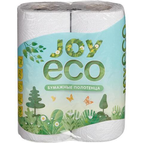 Полотенце бумажное рулонное JOY eco, 2-слойное, 2шт/уп, белое (ПМ7-Д2Б2-110)