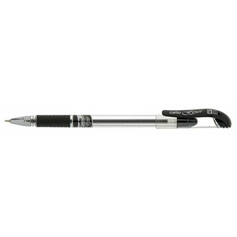 Ручка шариковая CELLO FINER, резиновый упор, 0.3мм, черная