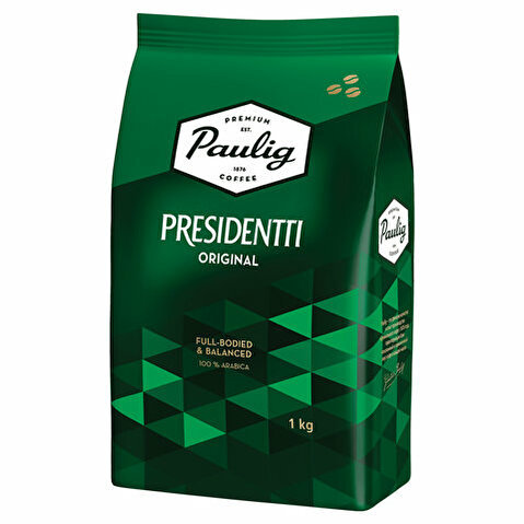Кофе в зернах PAULIG Presidentti Original, 1000г, вакуумная упаковка