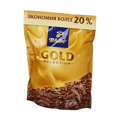 Кофе растворимый TCHIBO Gold Selection, сублимированный, пакет, 285г