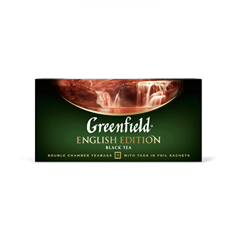 Чай черный GREENFIELD English Edition, 25х2г, алюминиевый конверт Чай черный GREENFIELD English Edition, 25х2г, алюминиевый конверт