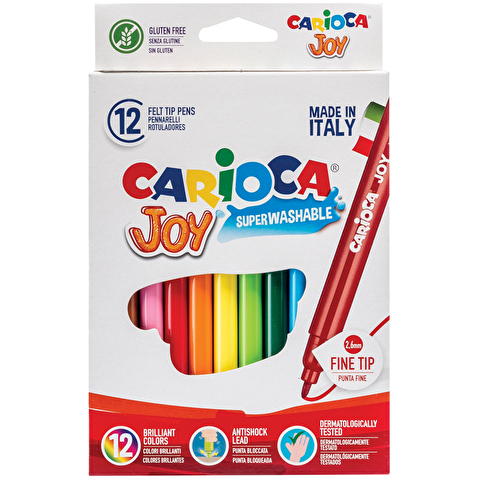 Фломастеры CARIOCA JOY, 12цв, картонная коробка