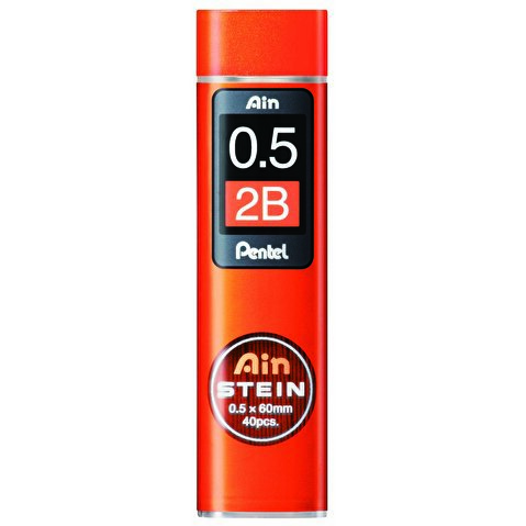 Грифели для механических карандашей PENTEL C275-2B Ain Stein, 0.5мм, 40шт/уп