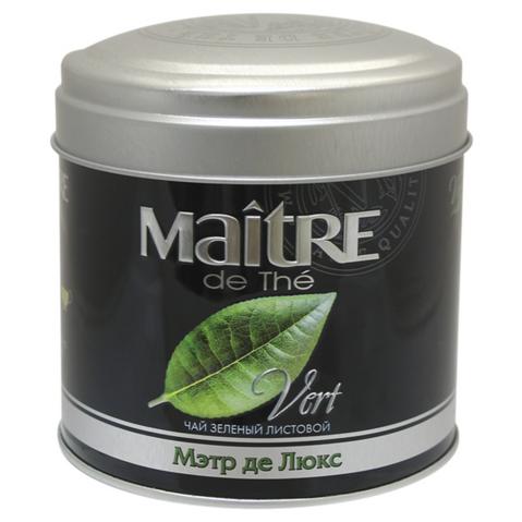 Чай зеленый MAITRE Де Люкс, 65г, листовой, жестяная банка