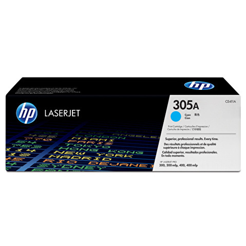 Картридж HP-CE411A для HP СLJ Pro 300/400, 2600стр, Cyan (305A)