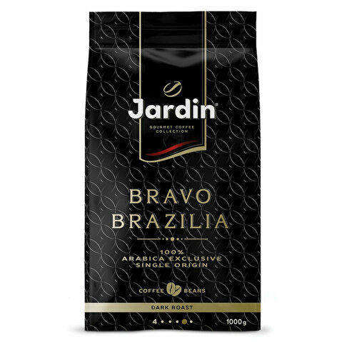 Кофе в зернах JARDIN Bravo Brazilia, 1000г, вакуумная упаковка