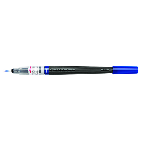 Кисть с краской PENTEL XGFL-103 Colour Brush, цвет синий, блистер